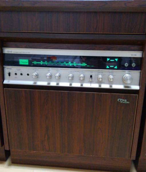 VICTOR ビクター CD-4 system DF-15 木製ステレオ(ビクター)｜売買され