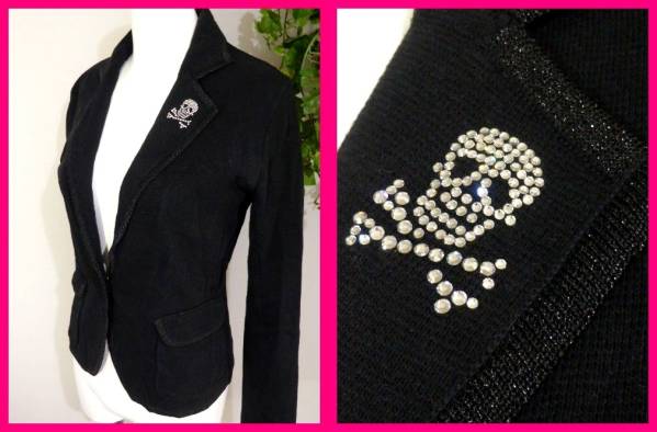 Hystericsヒステリックグラマー・ラインストンスカルジャケット