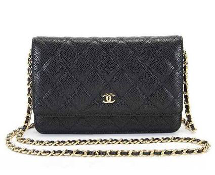シャネルCHANEL☆チェーンウォレットキャビアスキン☆ノベルティ 家族