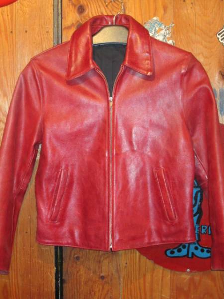 レザー シングル ライダース ジャケット S-M位
