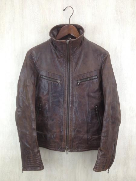 SHELLAC◆レザージャケット・ブルゾン/44/牛革/BRW