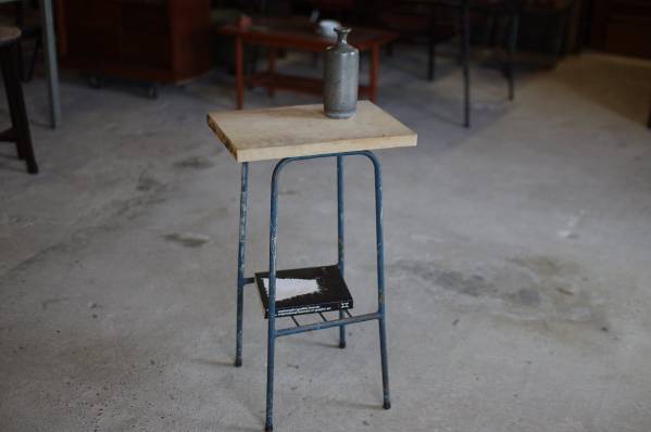 アンティーク調 花台 TEL台 電話台 什器 アイアン脚 アンティーク調