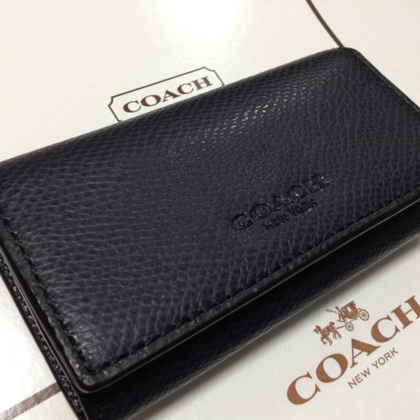 直営店購入!!COACH/コーチ/キーケース/MidnightNavy/F63414