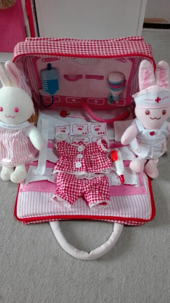 ★うさももドクターキット★うさぎ★お医者さんごっこ★ピンク★_1