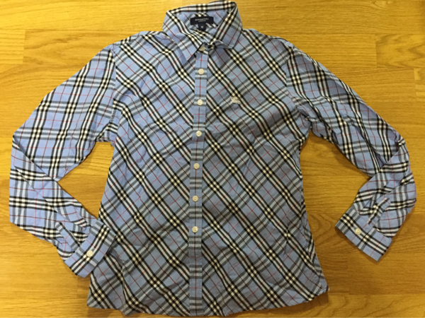 BURBERRY LONDON 水色可愛いシャツ