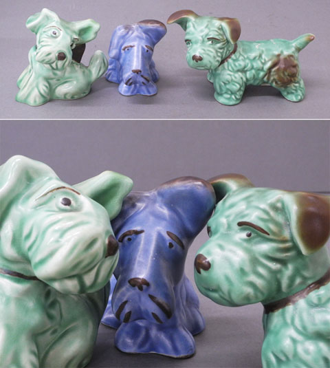 ◆D 12点 シルバック イギリス製 陶器置物 ヨークシャテリア 犬