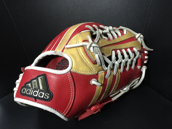 アディダス 赤金グローブ 内野 オールラウンド