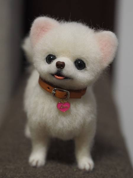 羊毛フェルト ポメラニアン クリーム - MAYUMI064'S GALLERY