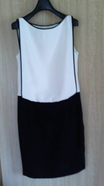 美品 ＩＣＢ バイカラーノースリーブ重ね着ワンピース９号