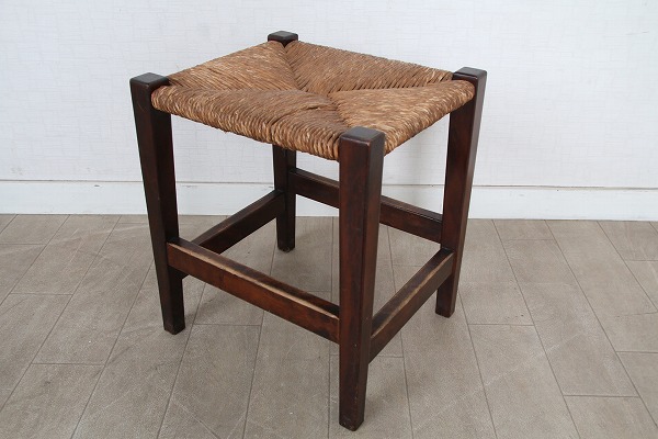 ★民芸家具 ラッシスツール椅子チェアレトロイスヴィンテージ