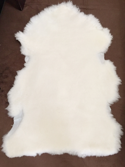 ♪新品 ムートン羊皮毛 65cm×100cm ホワイト オーストラリア産 家具