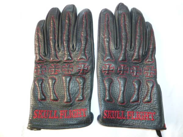 スカルフライト　メッシュグローブ　アイアンハート　ハーレー