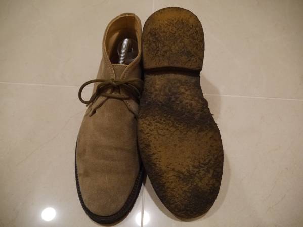 中古 ナポリ購入 スエード チャッカーブーツ
