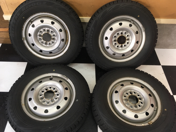 バリ溝 ブリヂストンREVOGZ 145/80R13 スチールホイール付き