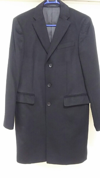 UNIQLO チェスターコートM黒 14年秋冬 メンズ