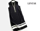 LIPSTAR リップスター★配色ラインマキシ丈ワンピース/紺M★