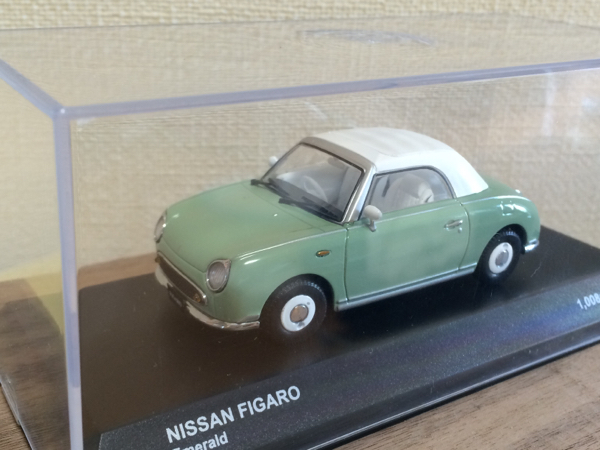 1/43 京商 日産 フィガロ ミニカー エメラルドグリーン 1/43 京商 日産