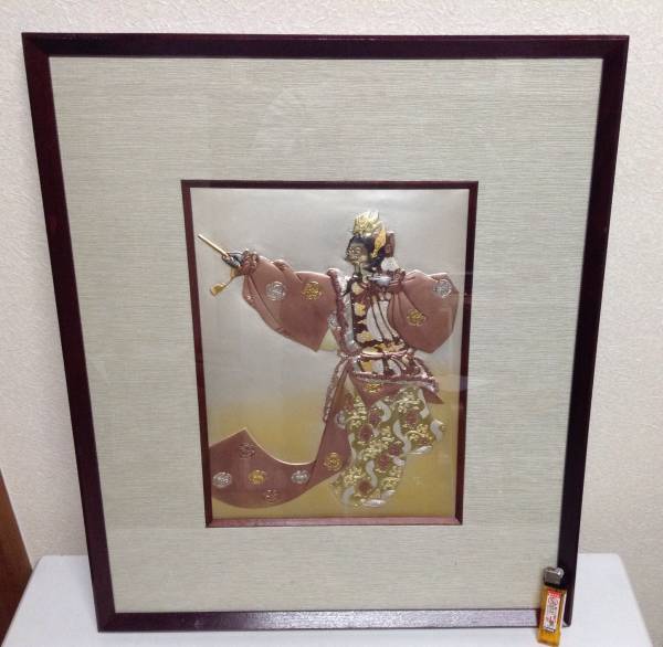 彫金画・額装『蘭陵王舞楽縁起／帖佐美行 作』／レリーフ