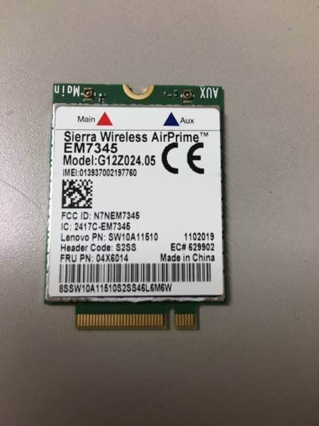 THINKPAD LTE 4G ワイヤレス 純正 カード EM7345　送料無料