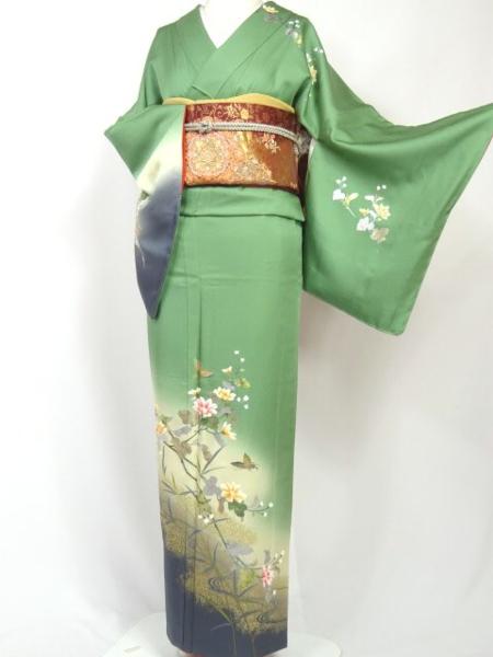 豆菊*和花の面影に遊ぶアゲハ蝶＊優雅な気品を奏でる*訪問着♪32