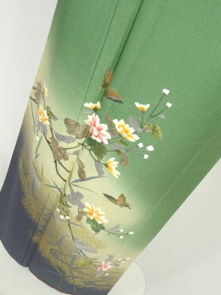 豆菊*和花の面影に遊ぶアゲハ蝶＊優雅な気品を奏でる*訪問着♪32