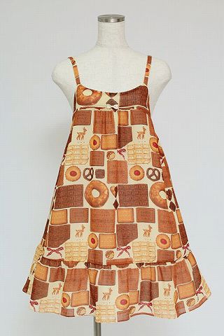 Emily Temple cute classic ビスケット＆チョコノースリーブワン