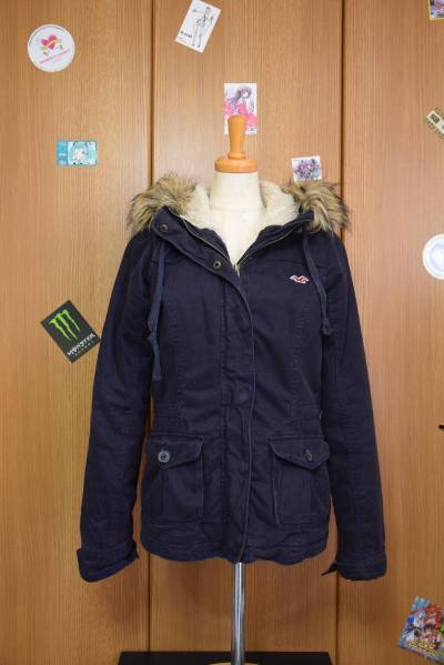 美品 ホリスター☆HOLLISTER フード ファー 付き XS ブルゾン