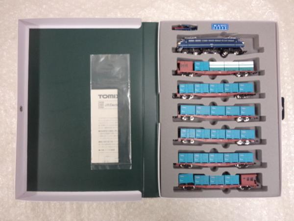 破損有 TOMIX EF66型電気機関車，コキ50000等 貨車6両/N，[梱0.1]