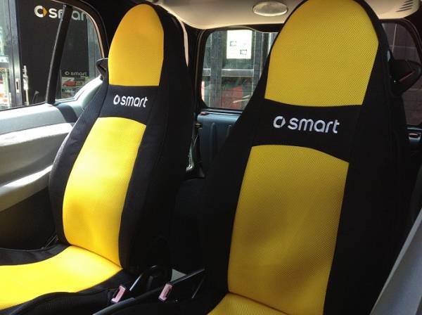 新商品！Smartスマート オリジナルシートカバー黄・黒「新品」