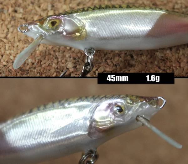 nspluggers ハンドメイドルアー 45mm noname ワカサギ