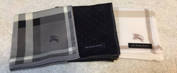 バーバリー ハンカチ - ノバチェック柄 ネイビー 未使用 BURBERRY 2026