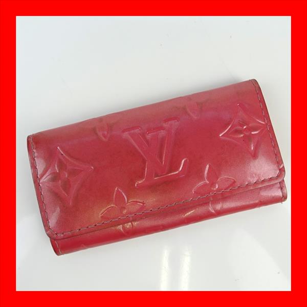 ルイヴィトン キーケース ヴェルニ 4連 ピンク エナメル 3149