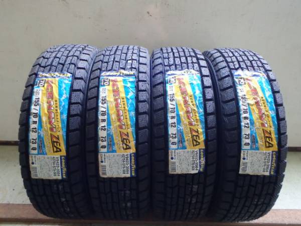 W1072-13○GOODYEAR ICE NAVI ZEA 155/70R12 73Q 新品 4本SET Winter