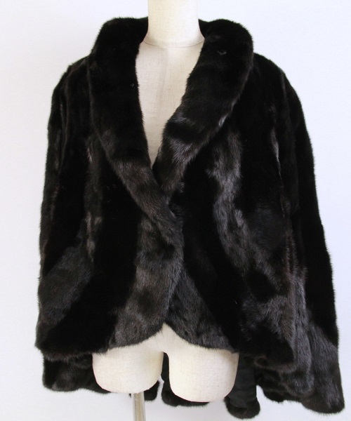 1円～美品【最高峰SAGA MINK ROYAL/MG SableFUR】ポンチョF