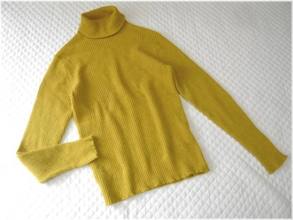 マーガレットハウエル　タートルリブウールニット／マスタード色