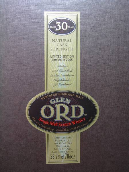 グレンオード GLEN ORD 30年 Bottled in 2005 58.7% 【公式通販】
