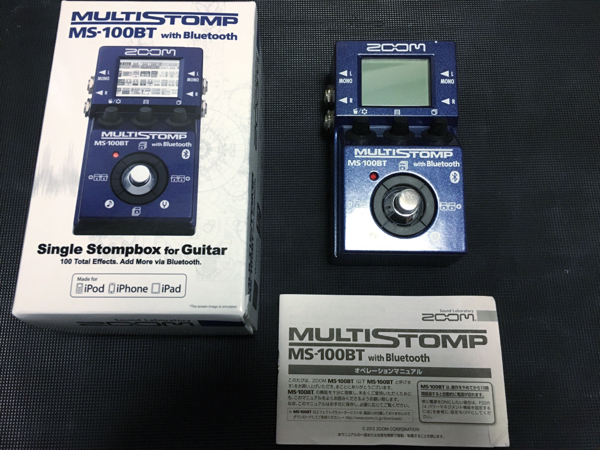 zoom multistomp マルチストンプ　動作確認済み　ms-100bt ZOOM MS-100 BT マルチストンプ ズーム マルチエフェクター 箱付 ZOOM
