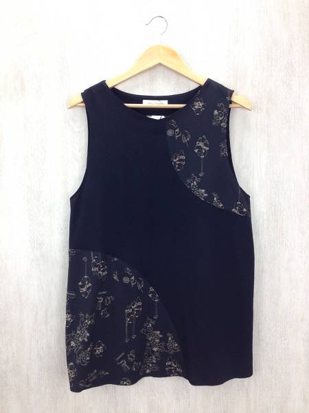 hitoshi tamura/詩仙堂/ちりめん織和柄ノースリーブカットソー…