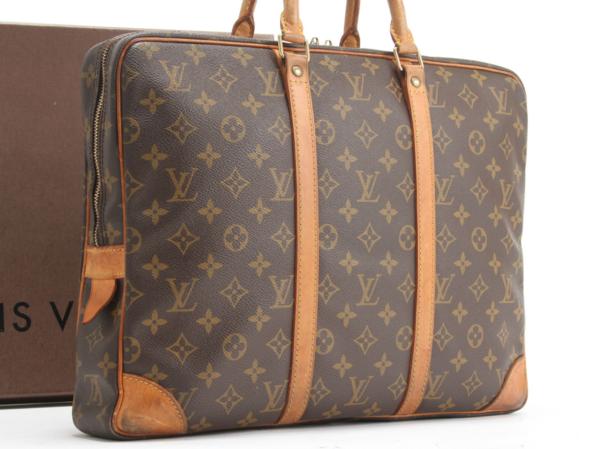 1円 ヴィトン モノグラム メンズ ビジネス バッグ レザー PDV 革
