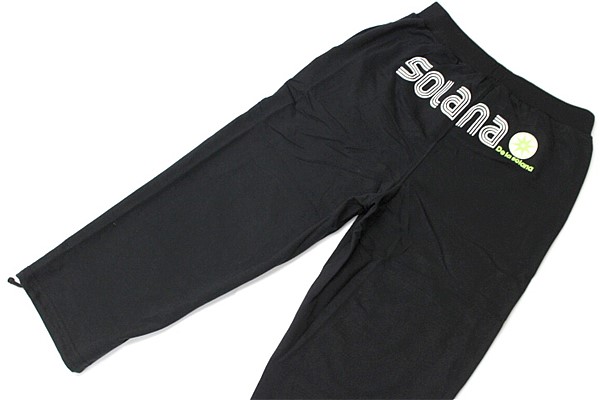 ★Delasolana スウェット 新作 8分丈パンツ黒[DS264-26-L]一 四_2