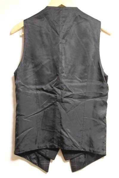 SHELLAC シェラック ベスト ジレ レイヤード 黒 46 チェック
