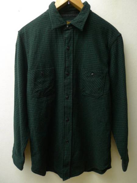 テンダーロイン　ウール　チェック シャツ M GRN 美品　