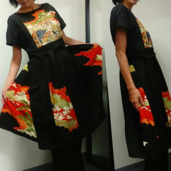 小袖☆十二単のお姫様が胸元に！留袖ワンピースドレス・ストール