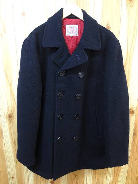 ジェイプレス J.PRESS ウール Pコート LL ダークネイビー系