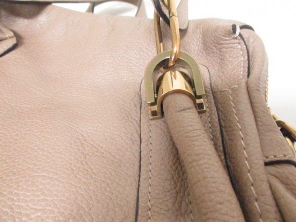 ■Chloe（クロエ）良品 / レザー / ハンドバッグ/ ベージュ系 クロエ ハンドバッグ パラティ ベージュ レザー Chloe Chloe(クロエ