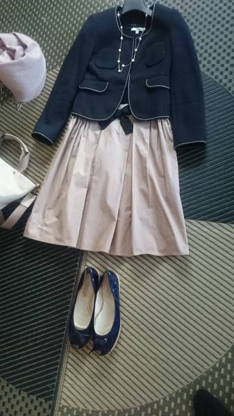 定価48600円*トゥモローランド*極上シンプルノーカラー*ネイビー