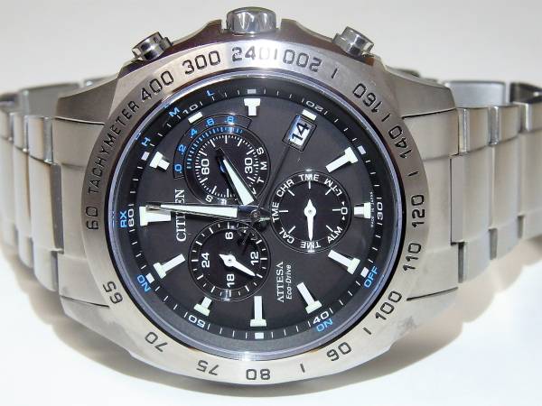 シチズン エコドライブ電波時計 クロノG ●ATP53-3032 ★超美品