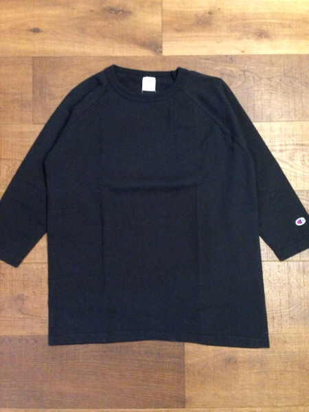 新品タグ付 チャンピオン T1011 7部袖 tシャツ ブラック L