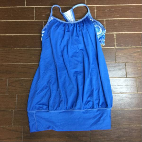 ルルレモン lululemon Tank clear blue/botanical size4