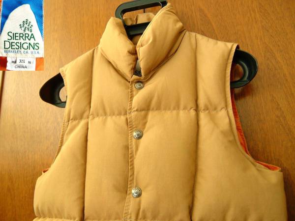 シエラデザイン SIERRA DESIGNS ダウンベスト 60/40 XS 旧タグ し